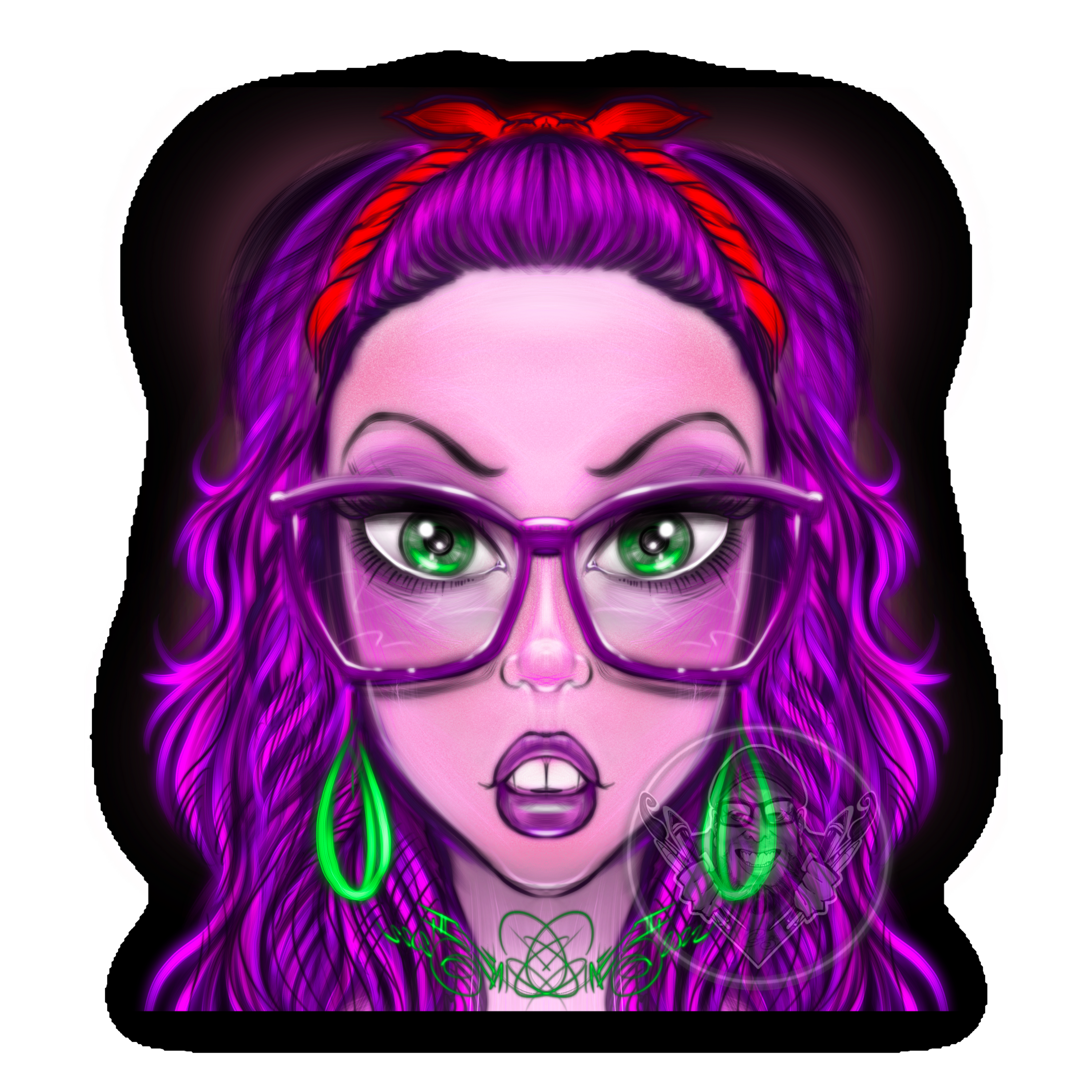 Miss Fits - Purple Ray - Sticker