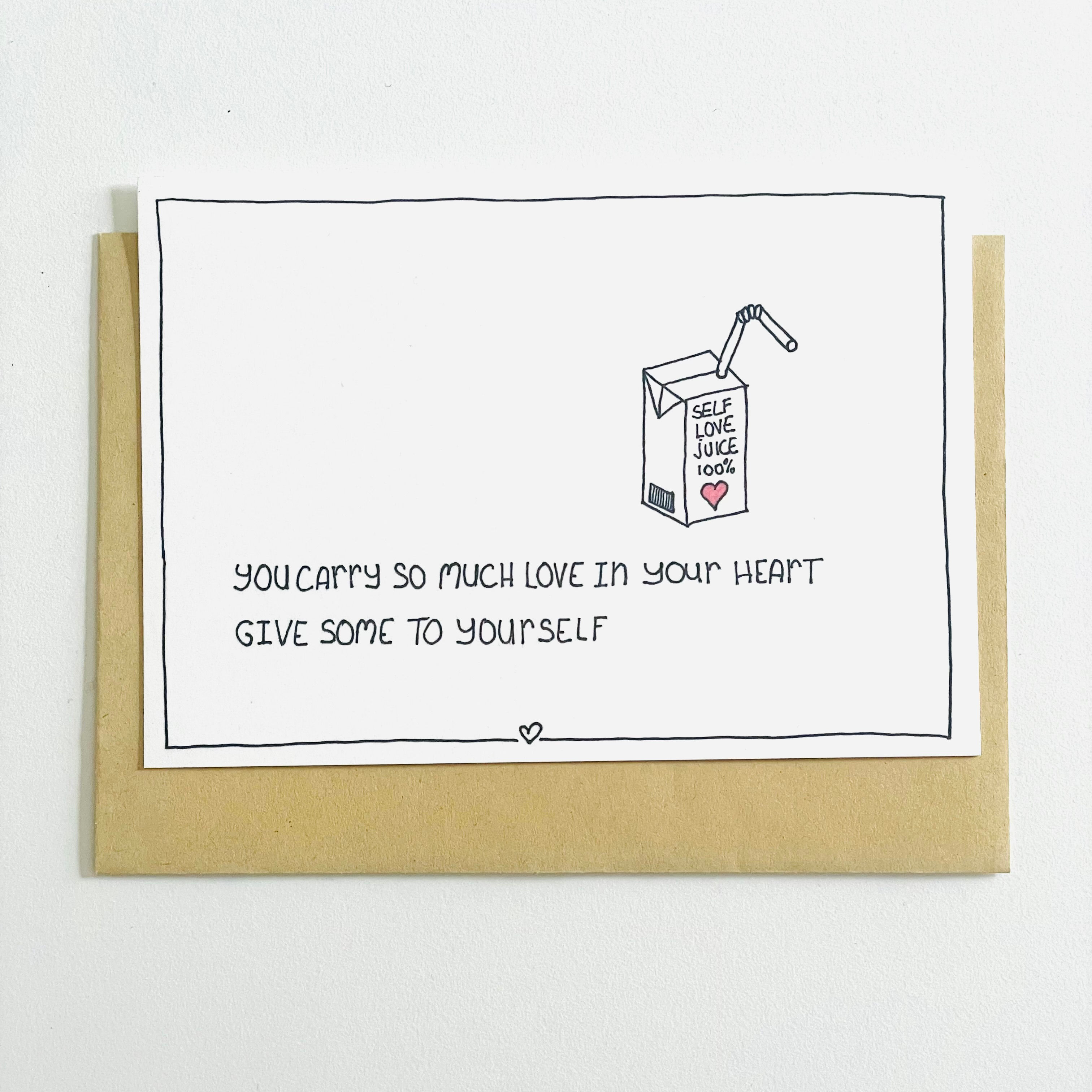Emma.Nieke kaartje - self love juice