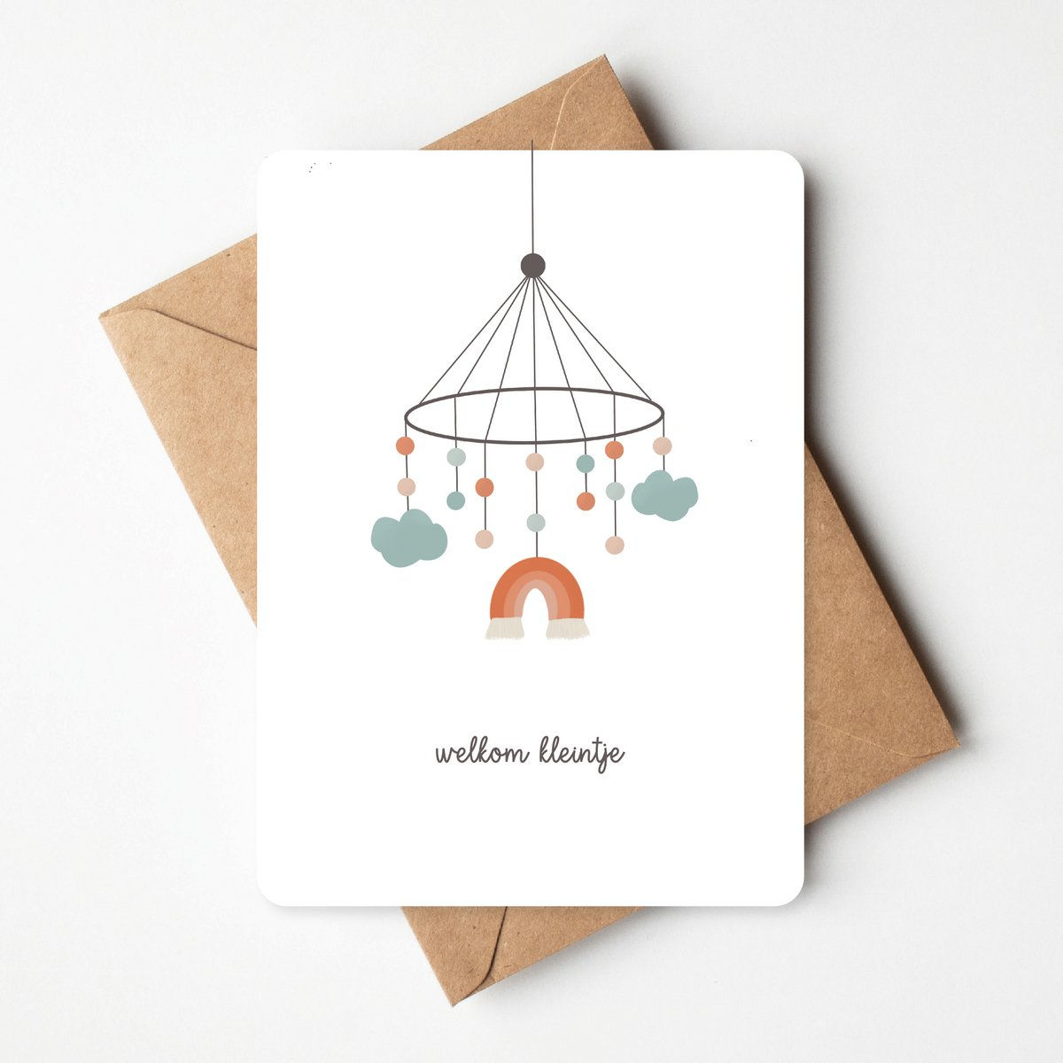 wenskaart - welkom kleintje mobiel