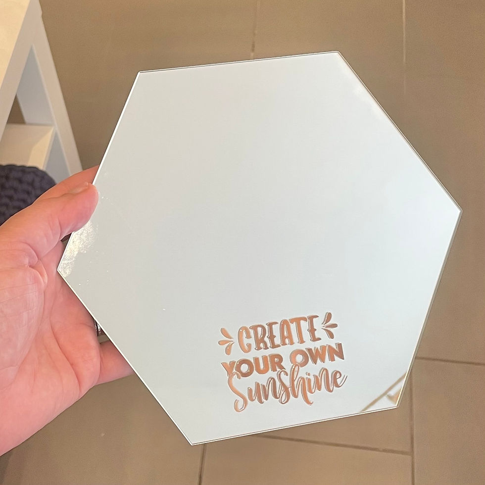 Miniature : spiegel zeshoek - create your own sunshine