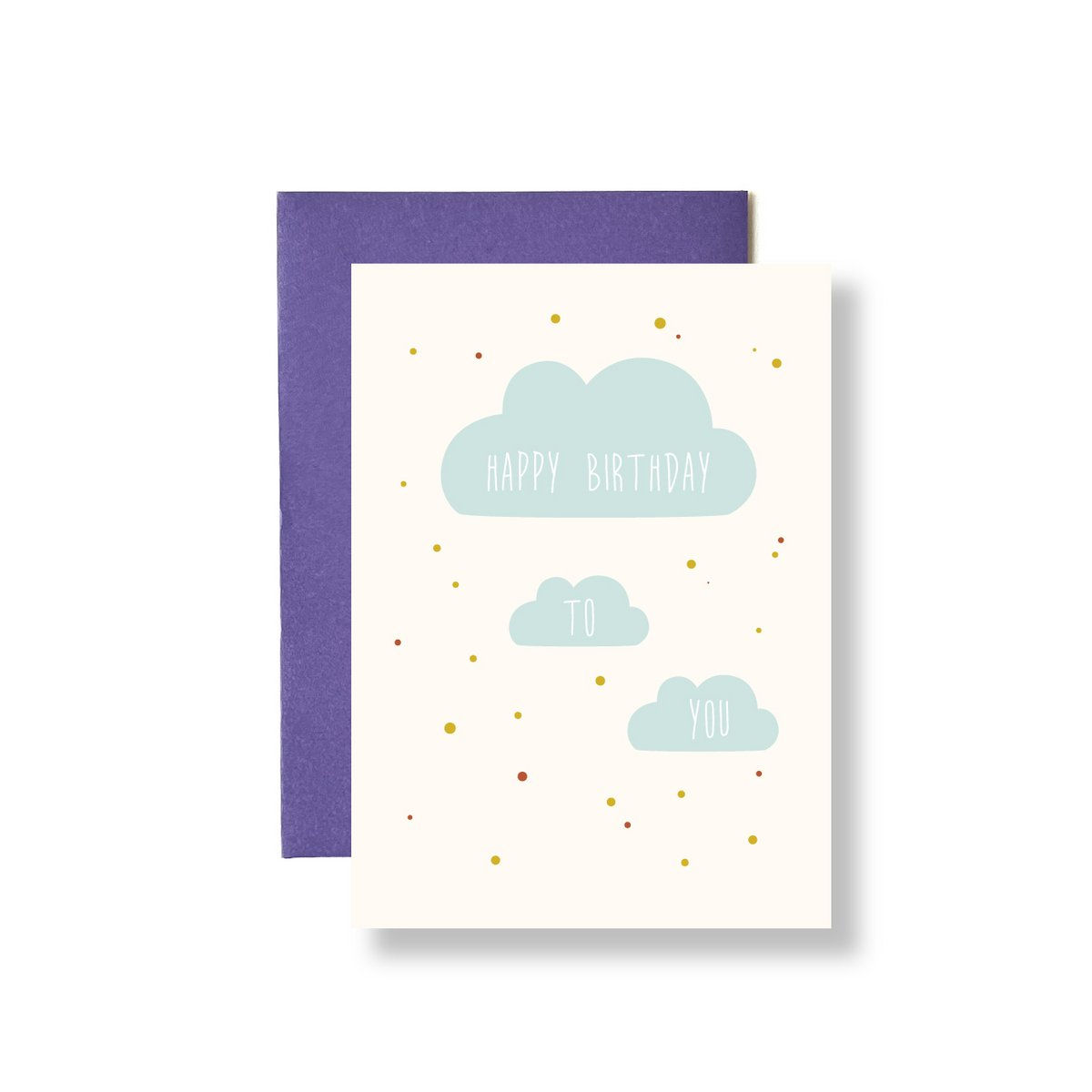 wenskaart - happy birthday wolken