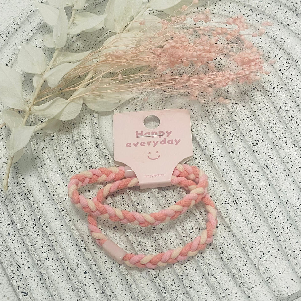 Thumbnail: set van 2 elastische bandjes - pastel