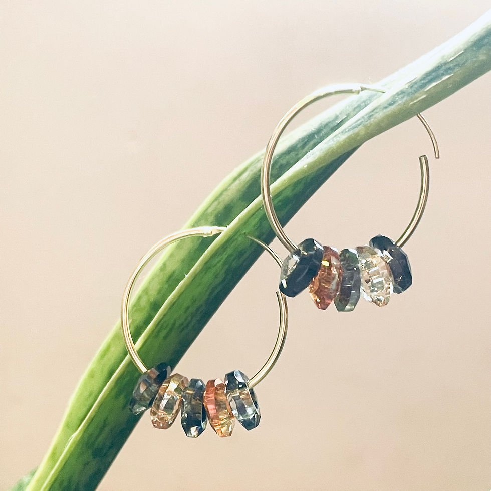 Thumbnail: oorbellen met glaskralen