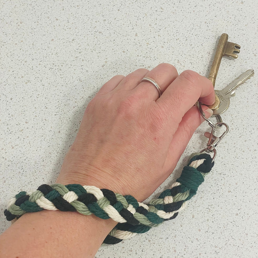 Miniature : sleutelhangerlint macramé