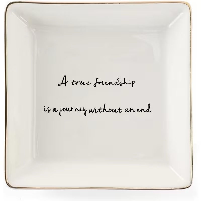Miniature : keramieken schaaltje met quote