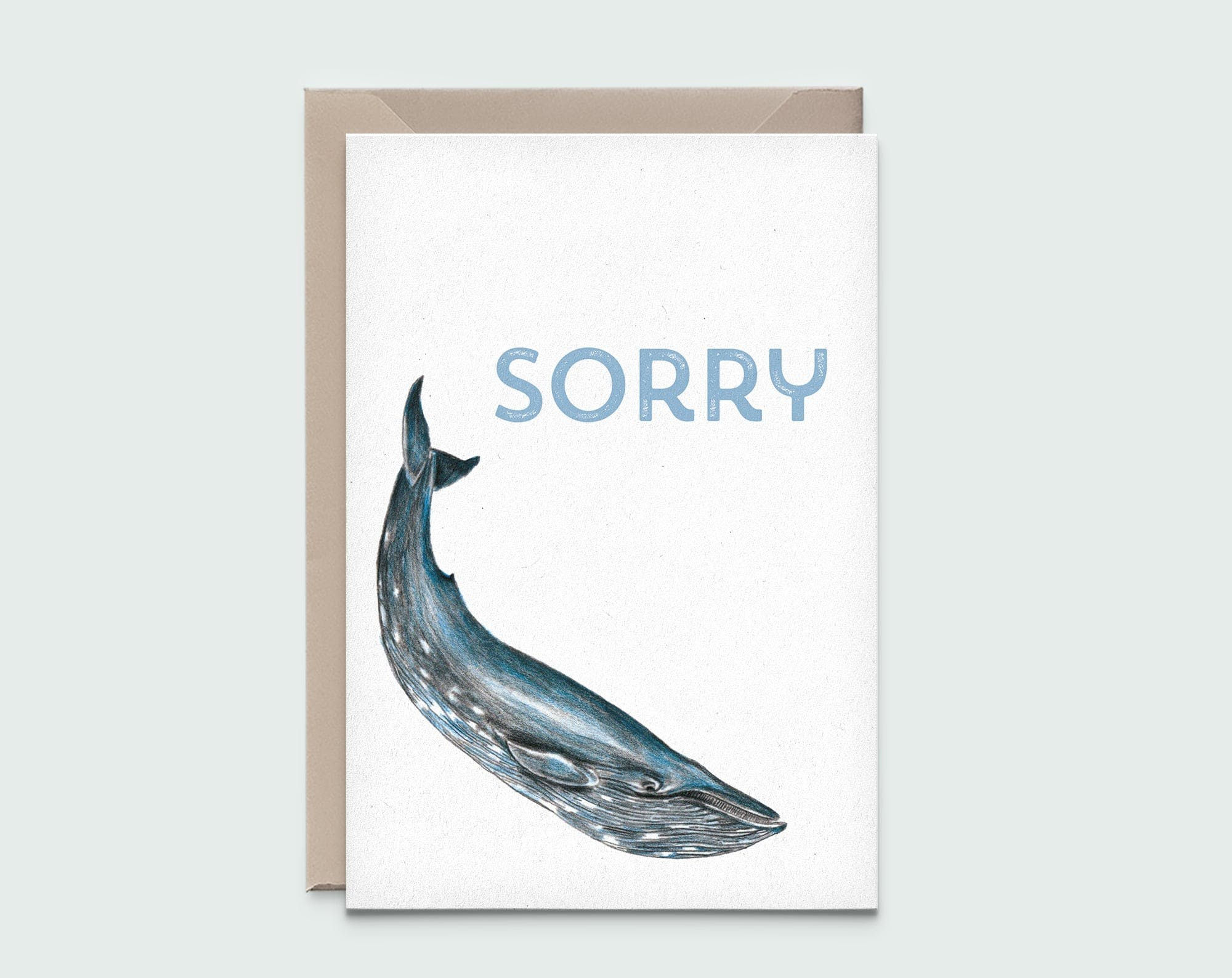 wenskaart - 'sorry' walvis