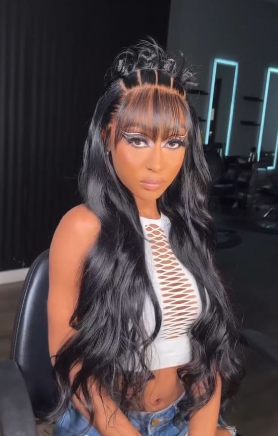 Thumbnail: Knots half up half down 13x4 HD Frontal wig 