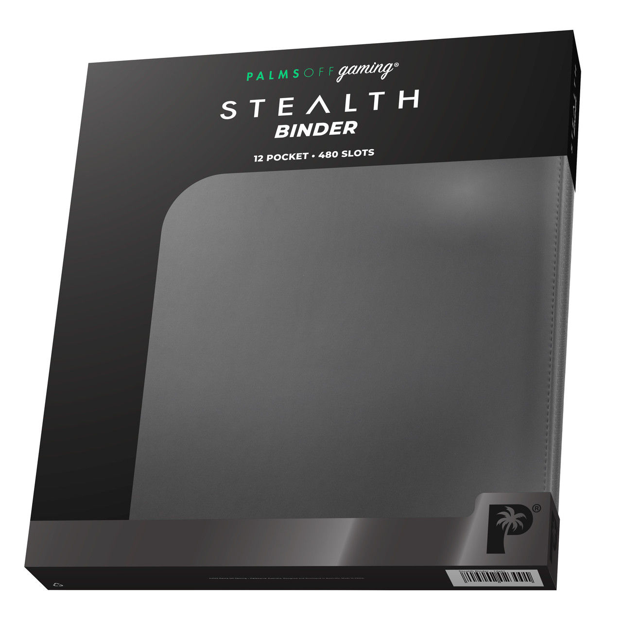 PalmsOff Gaming - STEALTH 12 Pocket Zip Trading Card Binder - Black