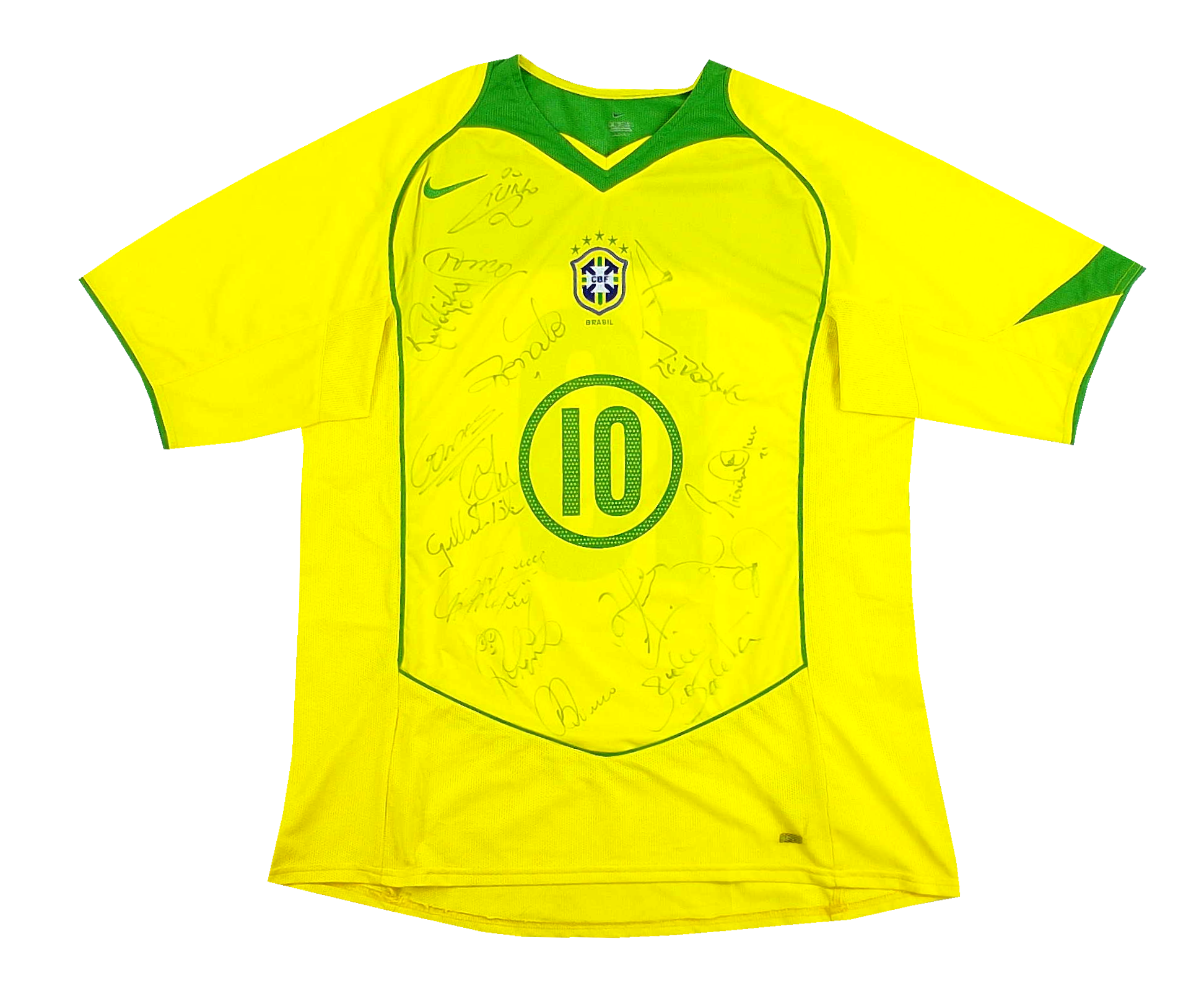 Brasil 2004 Home #10 Ronaldinho Autografada