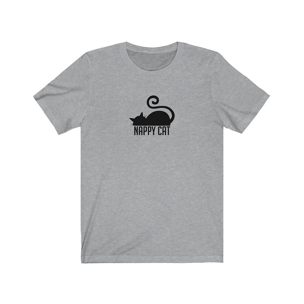 Thumbnail: NAPPY CAT | ATHLETIC HEATHER UNISEX JERSEY T-SHIRT