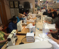Volunteers Stitching