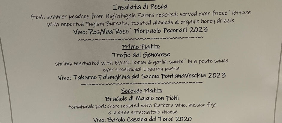 Emilio's Wine Dinner