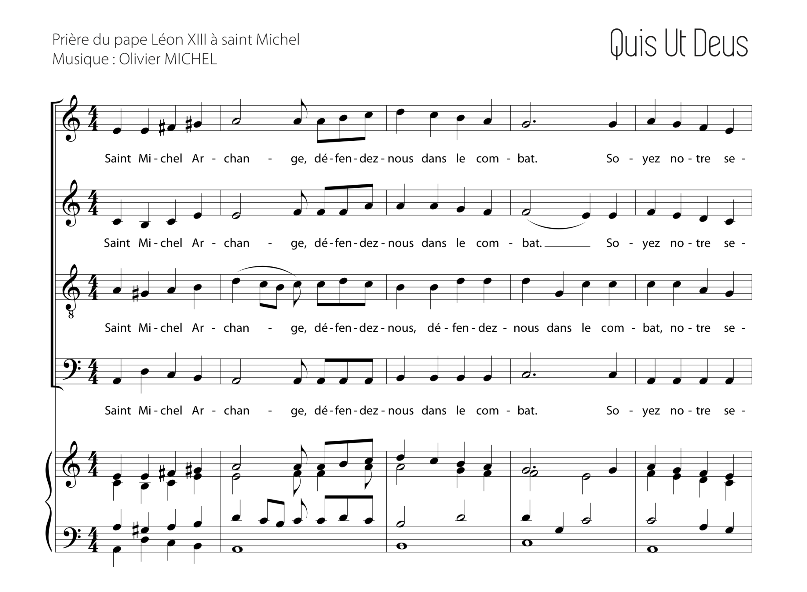 Quis Ut Deus - Polyphonie