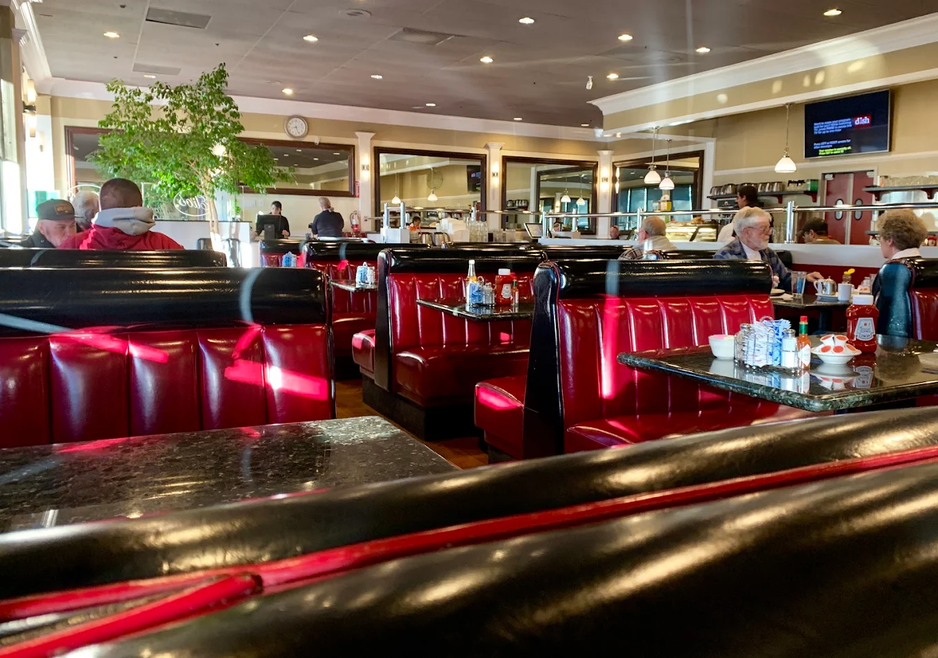 Elios Family Restaurant interior showing a clean, cozy, and family-friendly dining environment