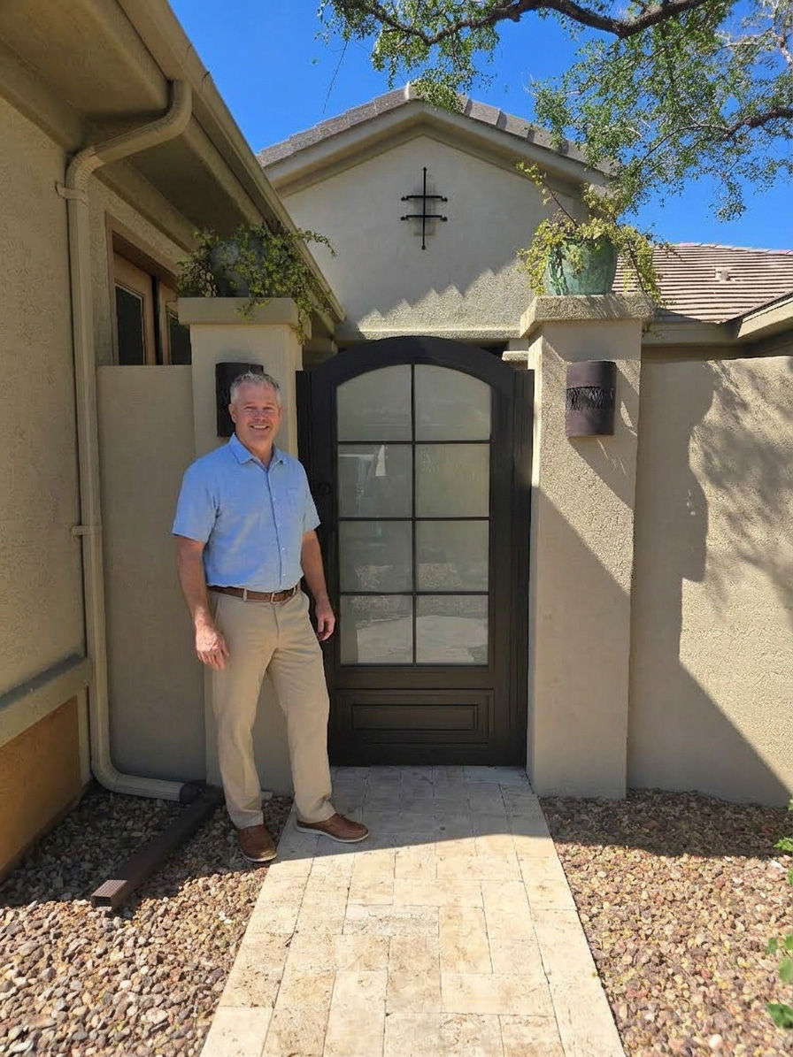 Allied Iron handcrafted iron gate for Phoenix area home