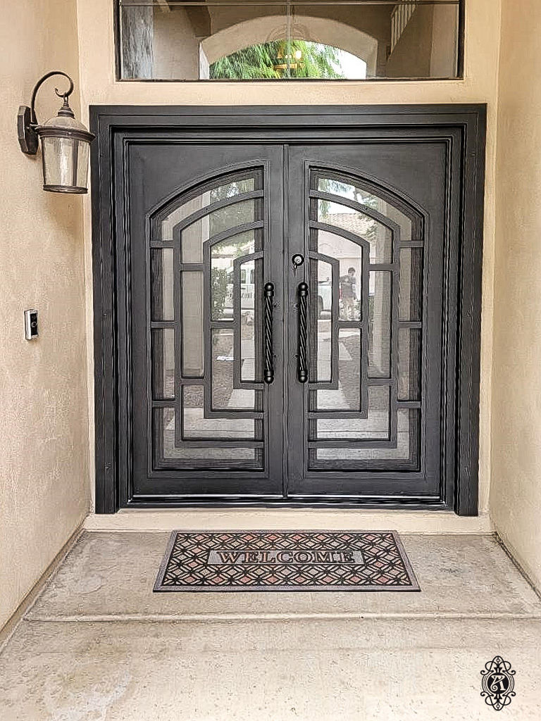 custom iron entry door