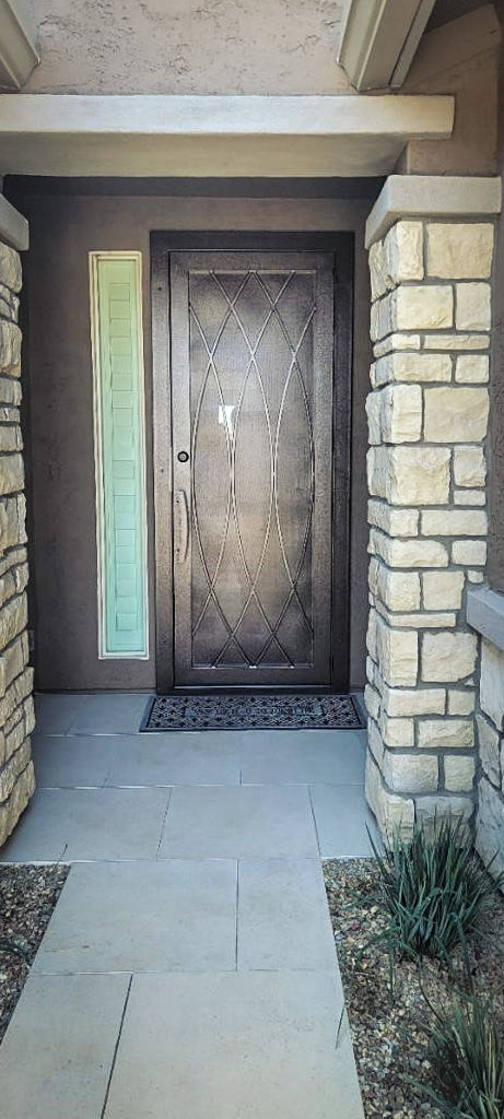 Allied Iron custom iron security door with reinforced frame