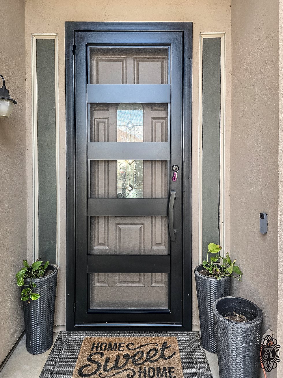 Allied Iron custom iron security door installed on Phoenix area home