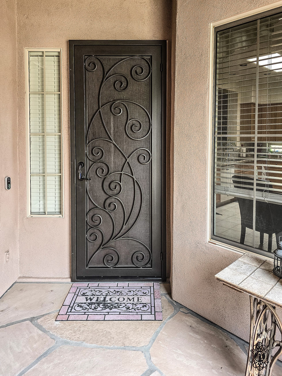 Regal iron security door improving home curb appeal