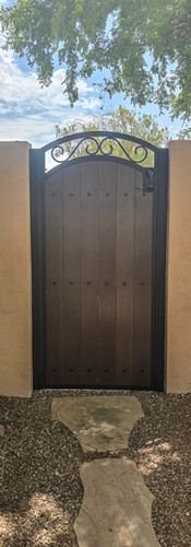 A custom iron privacy gate