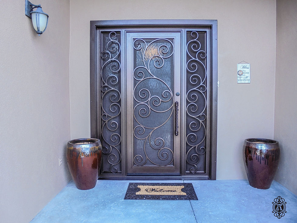 Custom-fitted iron entry door Phoenix AZ