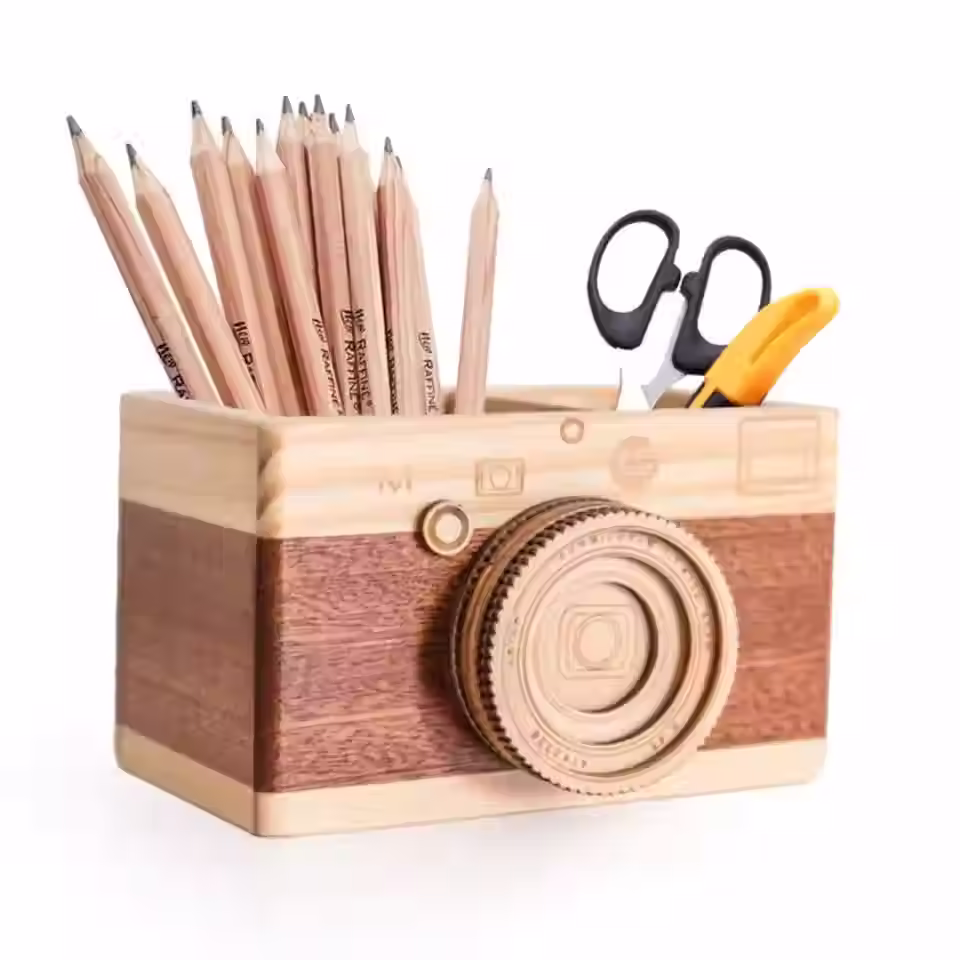 Miniaturbild: Fotoapparat/Kamera Deko Holz & Kunststoff