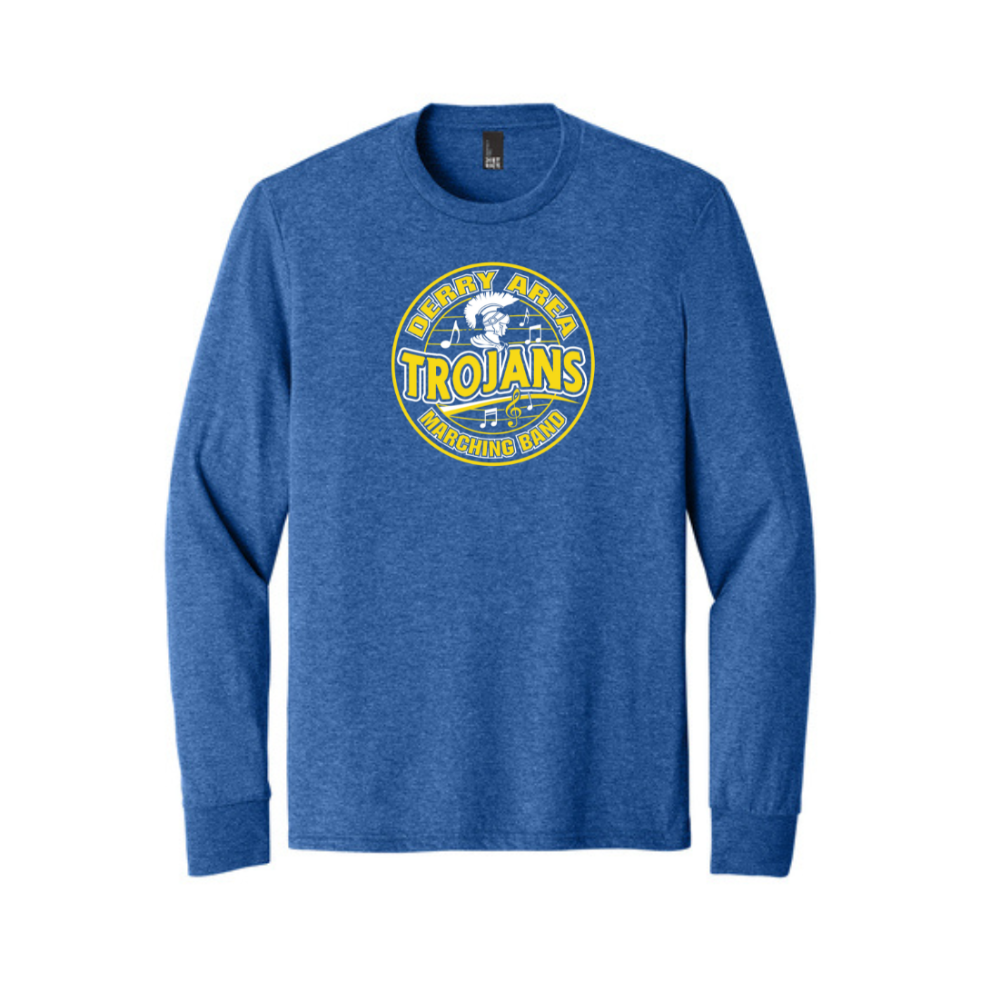 Heathered Royal Tri-Blend Long Sleeve Tee (Derry Band Sale 25')