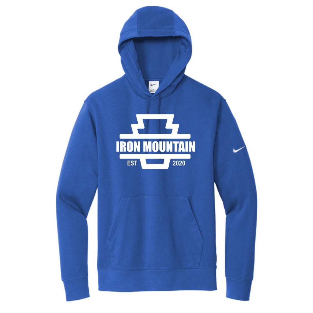 "Design 2" Nike Fleece Hoodie (Iron Mtn. D2)