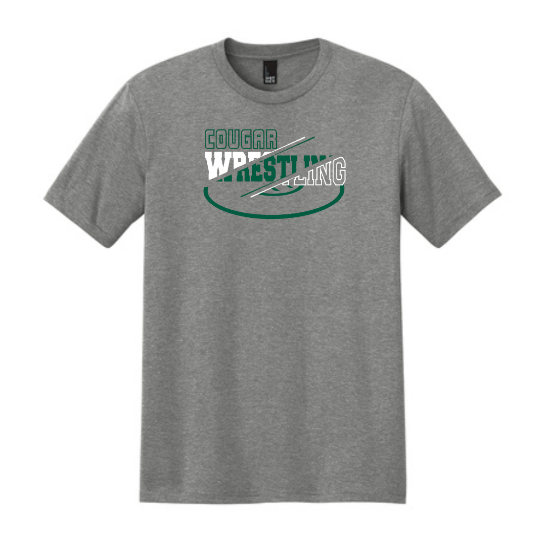 Design 2- Grey Tri Blend Short Sleeve Tee (NS Wrestling 25')