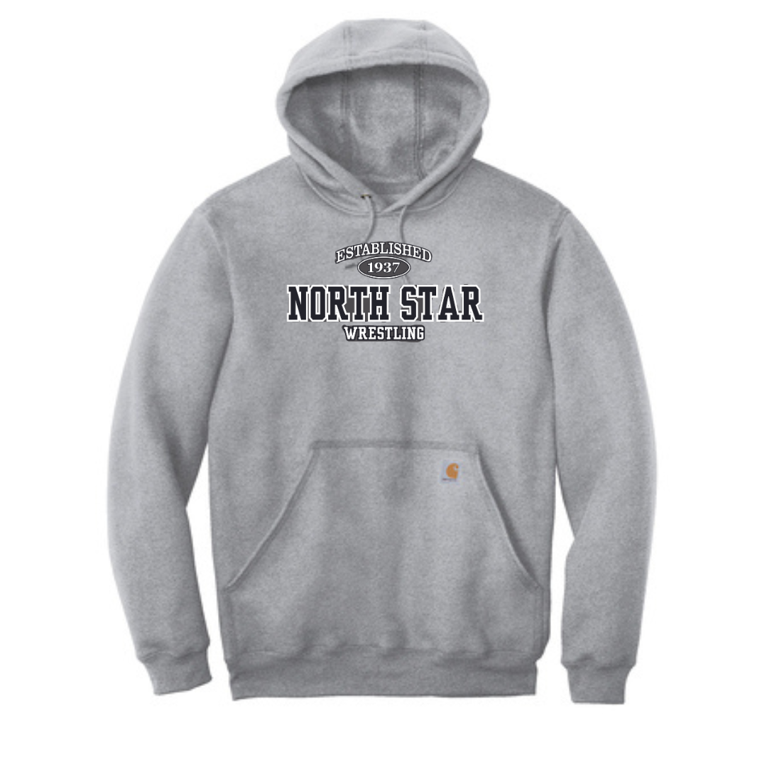 Light Grey Carhartt Hoodie (Black/White Print)