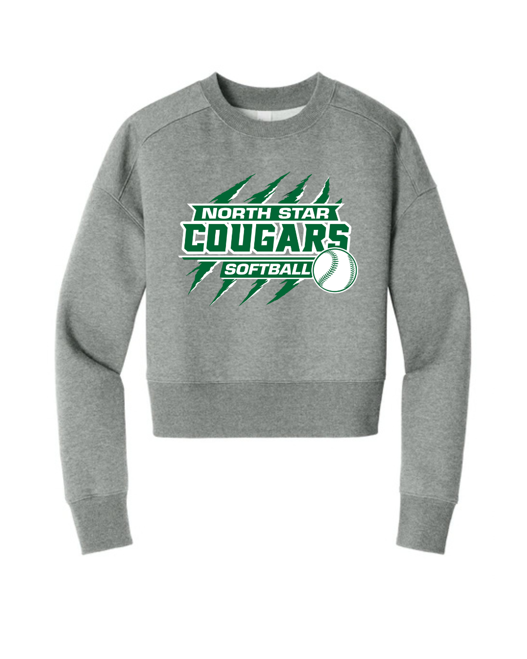 Ladies Crop Crewneck Sweatshirt (NS Youth Softball 26')