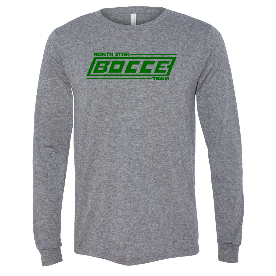 Grey Bella+Canvas TriBlend Long Sleeve Tee (NS Bocce Ball 24')