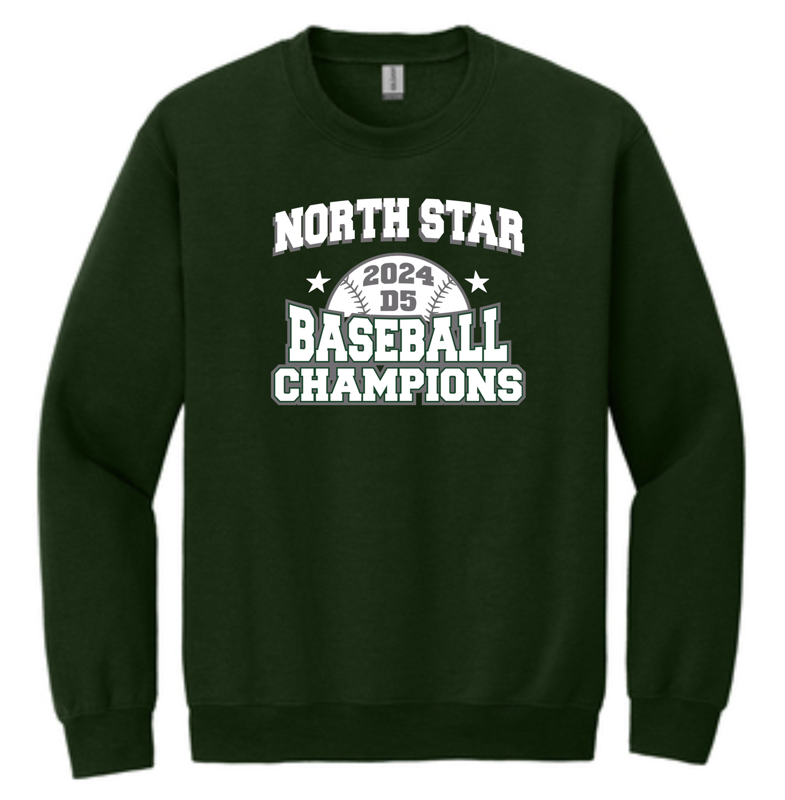 Forest Green Crewneck Sweatshirt (NS Baseball D5)