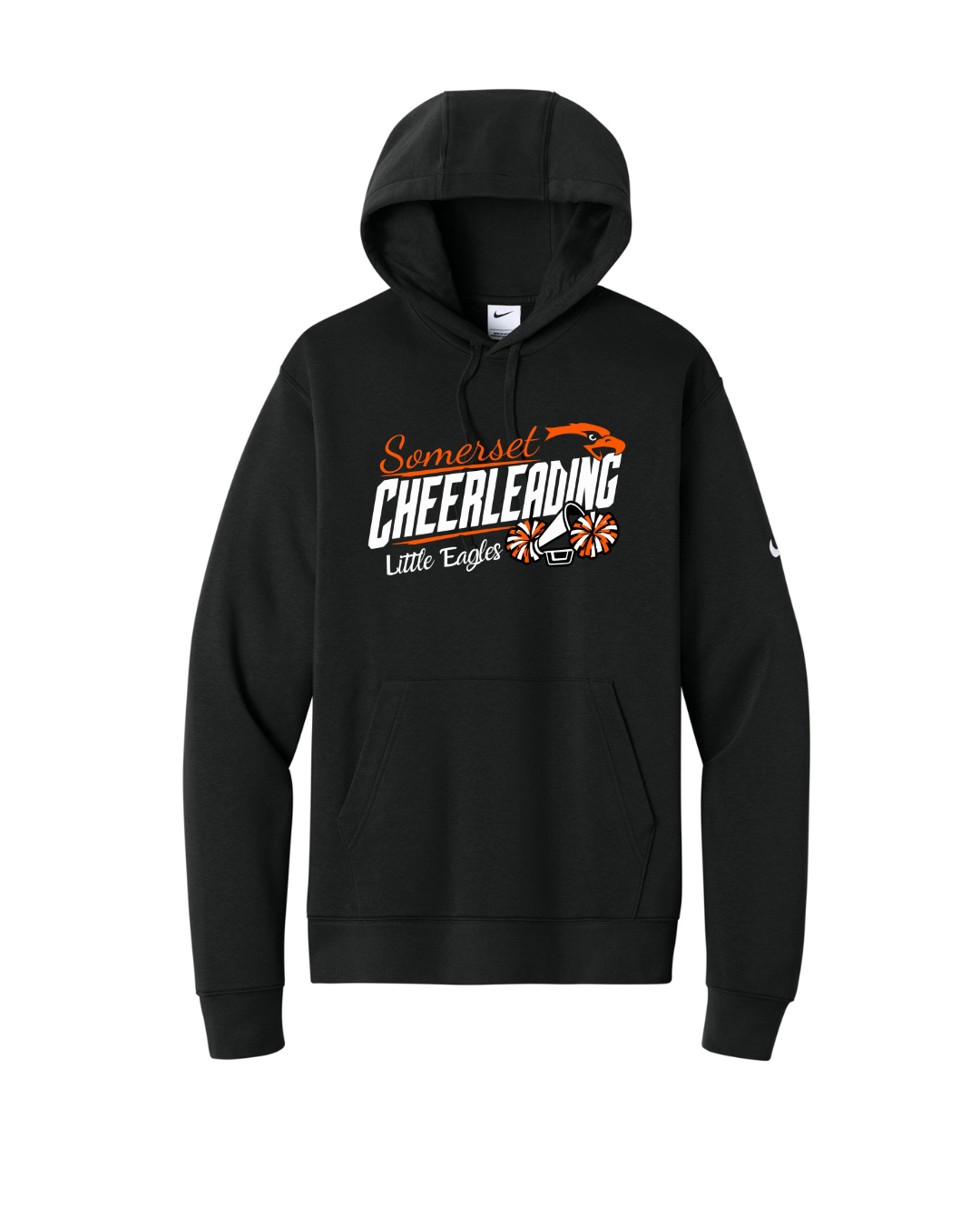 Nike Club Fleece Sleeve Swoosh Pullover Hoodie (Somerset YL Cheer 26')