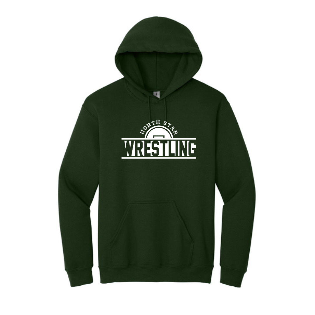 Design 1- Forest Green Hooded Sweatshirt (NS Wrestling 25')