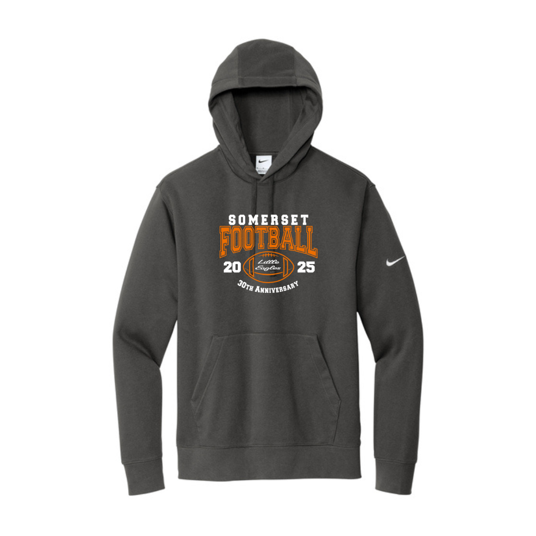 Dark Grey Nike Hooded Fleece Sweatshirt (Somerset Youth Football 25')