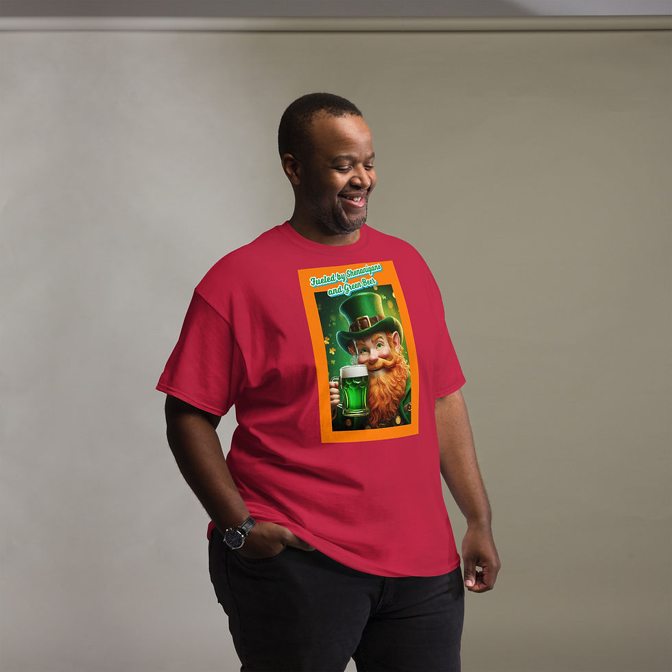 Thumbnail: Classic XL T-shirt  "Cheers & Shenanigans!" – Limited-Edition St. Patrick's Day