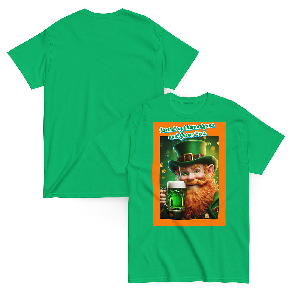 Thumbnail: Classic XL T-shirt  "Cheers & Shenanigans!" – Limited-Edition St. Patrick's Day