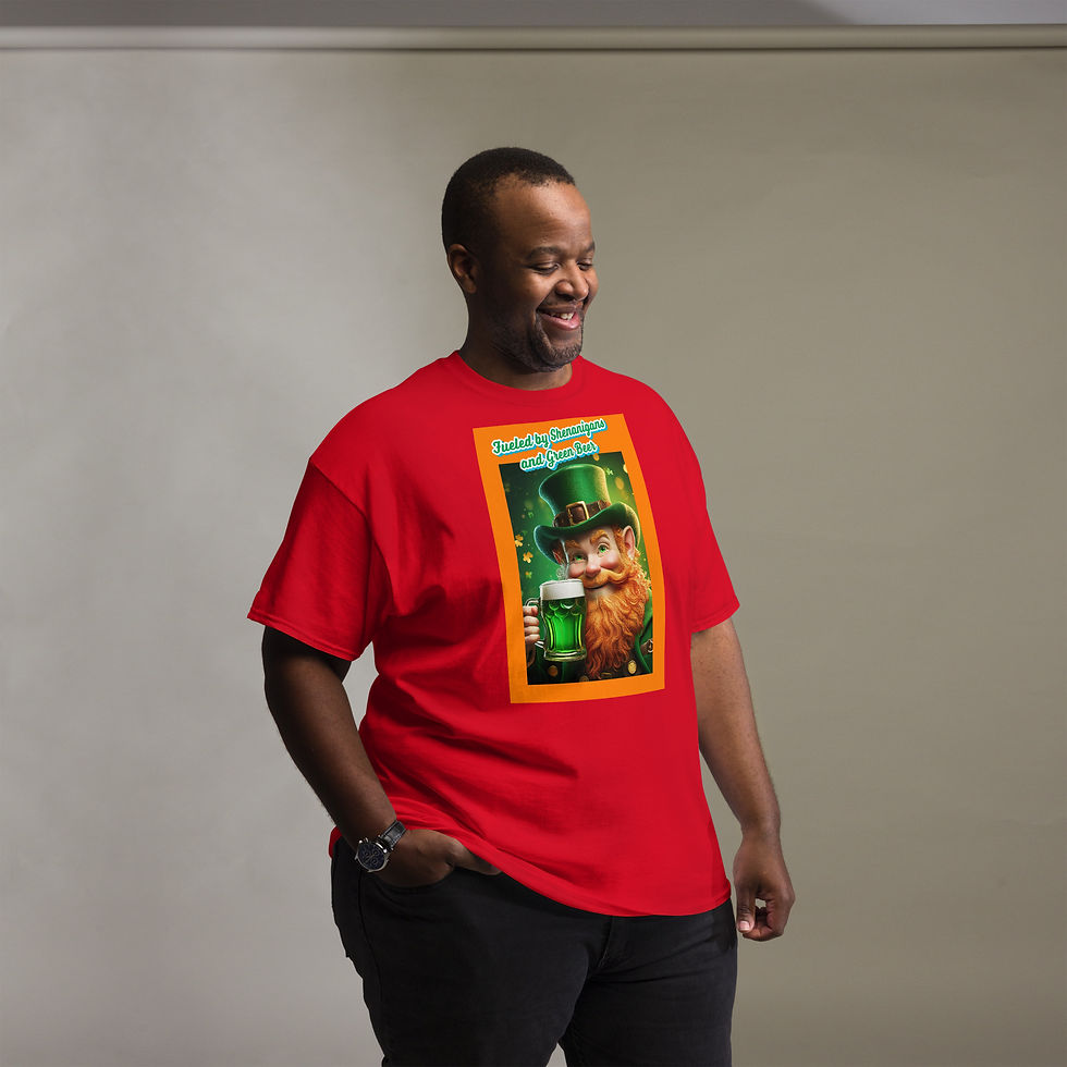 Thumbnail: Classic XL T-shirt  "Cheers & Shenanigans!" – Limited-Edition St. Patrick's Day
