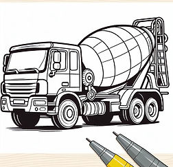 Concrete mixer drawing