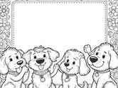 Naughty dogs greeting card