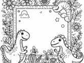 Dinosaur birthday greeting
