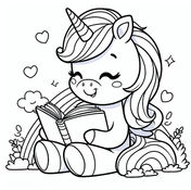 חד קרן קורא ספר