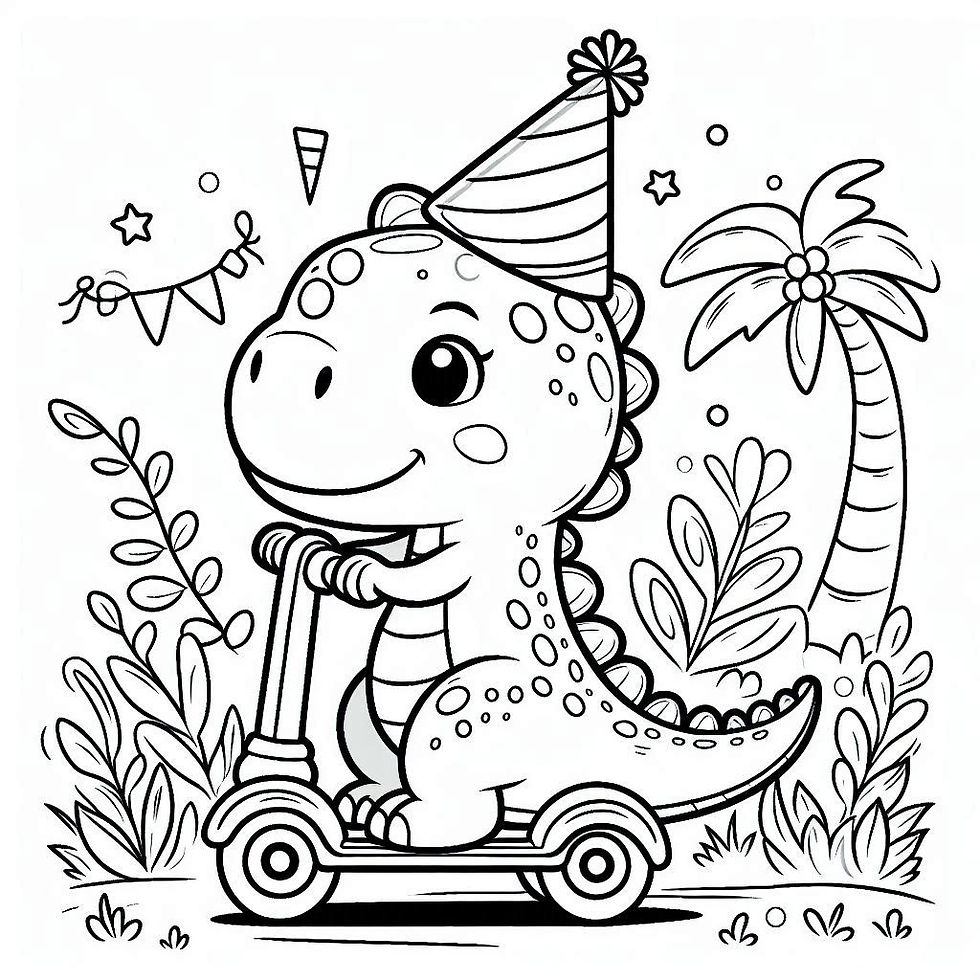 Festive dinosaur