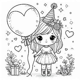 דף ציור יום הולדת