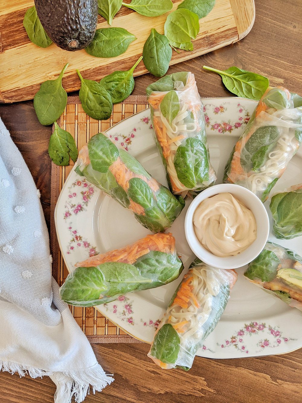 Rouleaux de printemps végétaliens