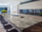roxwell quartz countertop with flowing gray and white pattern modern open concept kitchen