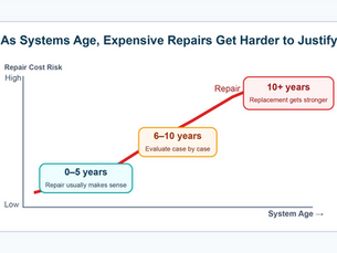 how to decide whether to repair or replace air conditioner based on age and repair cos