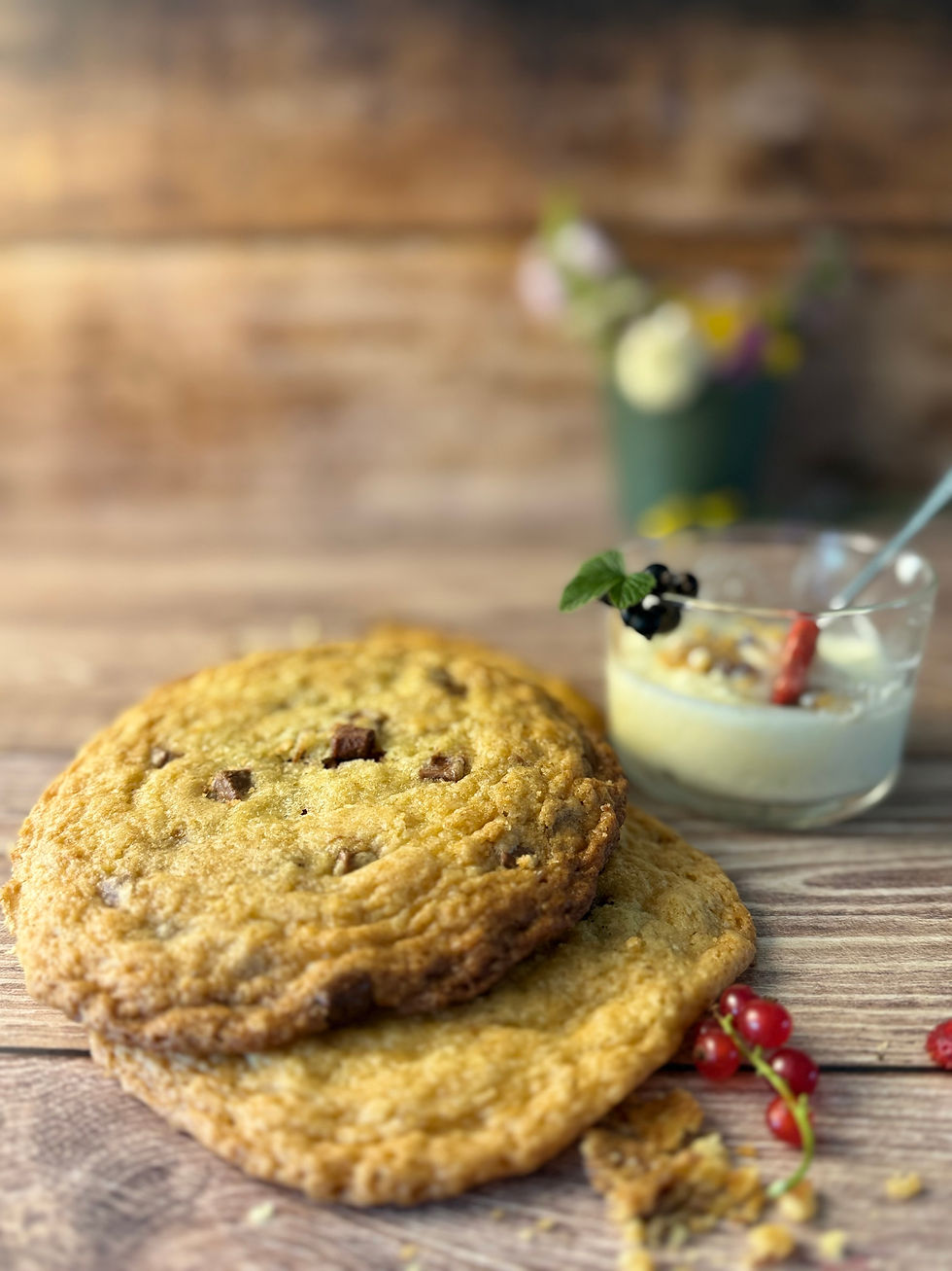 Sourdough cookies with chocolate chips