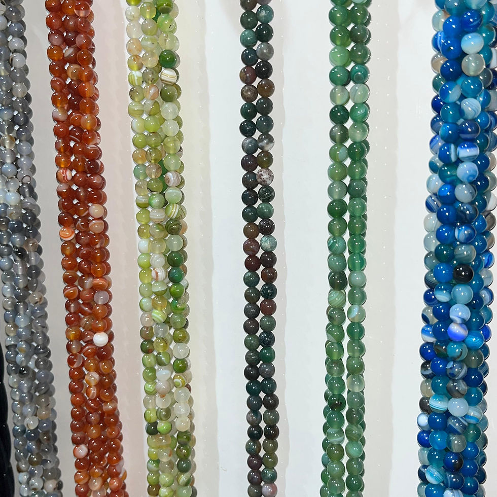 Renkli Akik Dizi Taşları